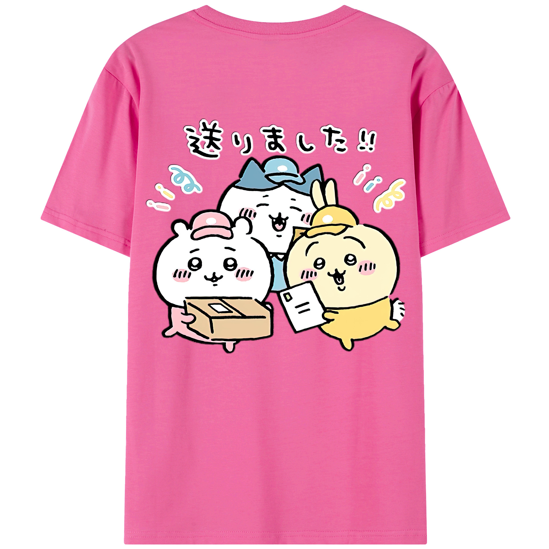 （画像用） ちいかわ ハチワレ Chii-kawa hachiware レディース半袖Tシャツ(バックプリント)